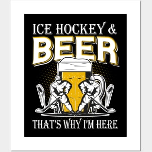 Ice Hockey and Beer Posters and Art